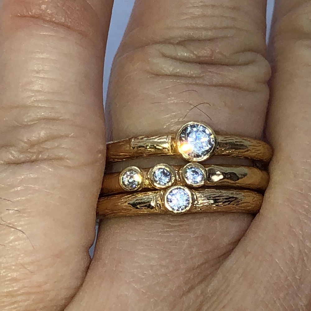 YAM YUVAL RINGS SIZE 7. - Picture 2 of 8